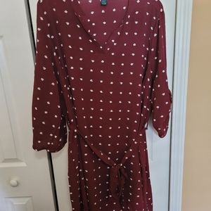 Rue21 2x Maroon Polkadot Dress